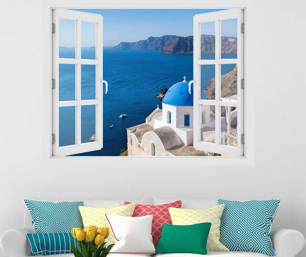 Sticker 3D Window Santorini Oia – BeeStick, Multicolor BeeStick